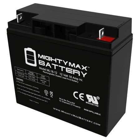 MIGHTY MAX BATTERY 12V 18AH SLA Battery Replacement for Jump N Carry JNC065, JNC100 MAX3933728